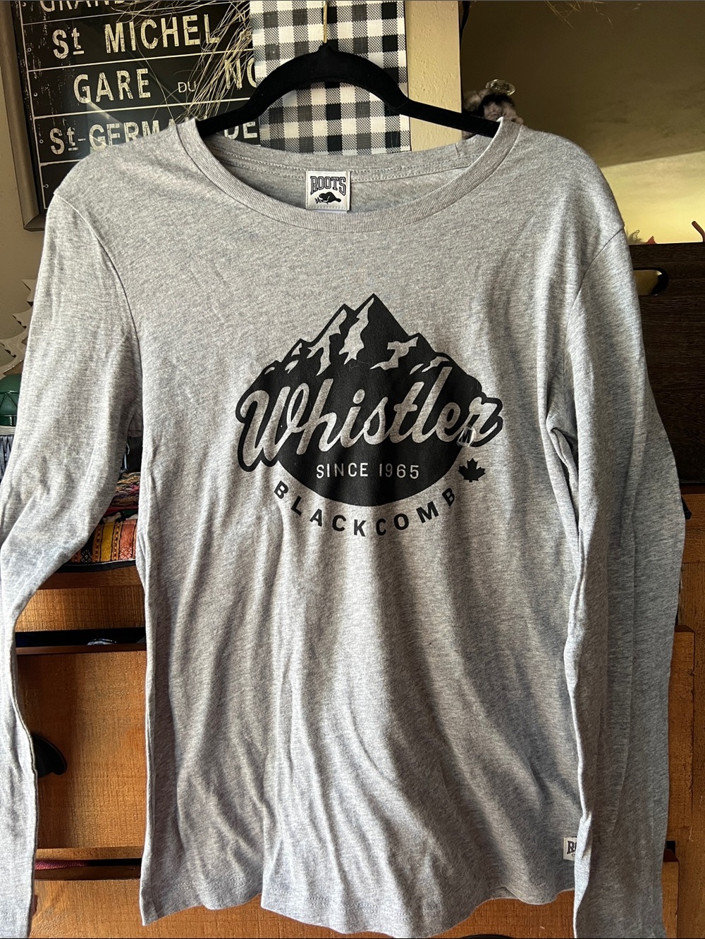 Roots Grey Whistler Blackcomb Long Sleeve Tee